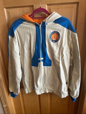 Star Wars Cream, Blue & Orange Men's Hooded Puffer Jacket